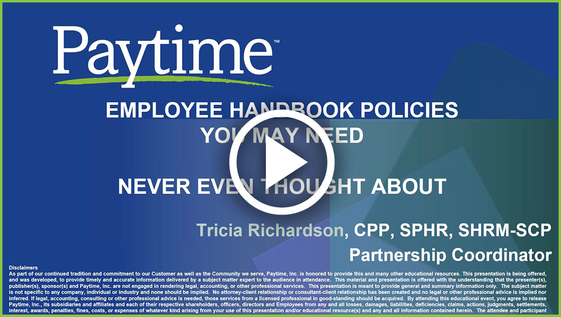 Employee Handbook Policies You May Need